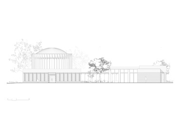 Keleti homlokzat - Templomkomplexum, James Gorst Architects.