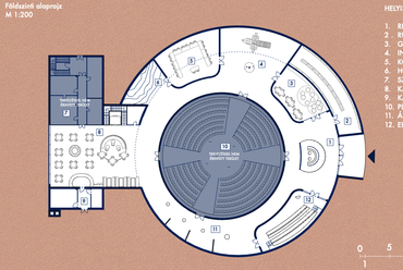 népligeti TIT Planetárium belsőépítészeti áttervezése/ alaprajz
