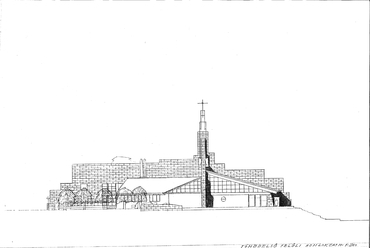 Dunaújváros, evangélikus templom. Forrás: Csomay Zsófia archívuma
 
