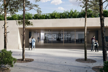 A BORD Építész Stúdió terve a zsámbéki Öregtemplom és környezetének megújítására. Látványterv: The Greypixel
