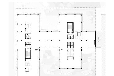 Corvin Innovation Campus. 2. emeleti alaprajz. Tervező: Radius B+S.
