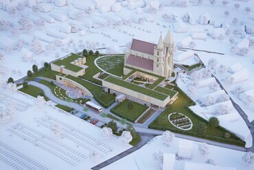 Madártávlat. Zsámbéki romtemplom és környezetének megújítása. Xdot Építésziroda. 2023.
