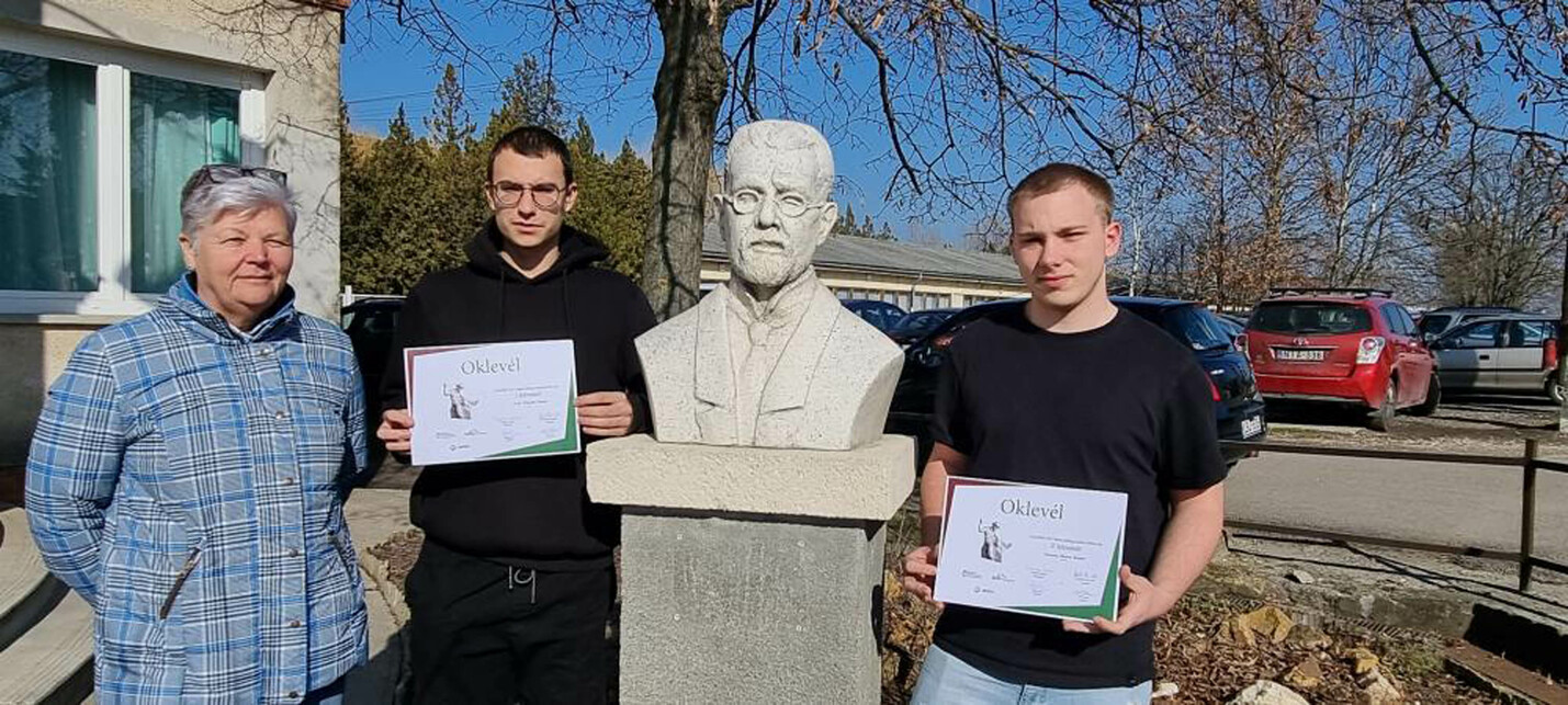 Kőfaragó tanulók sikere az EuroSkills nemzeti válogatóján. Fotó: Szterényi József Technikum és Szakképző Iskola
