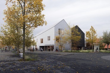 Látványterv – építész stúdió: Kultúrház és könyvtár, Šenčur
