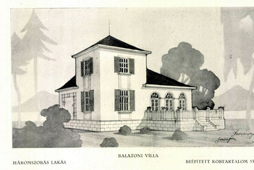 Balatoni villa terve, 1928. (Svastits Géza, Raksányi Gyula) Forrás: Magyar Építőművészet 28 (1928) 5-6.
