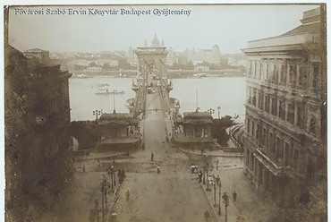 Lánchíd és a hídfő. 1908-10. (FSZEK BPGY 020325)
