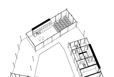 3D. Zsuffa és Kalmár Építész Műterem Kft: Közösségi liget pavilon.
