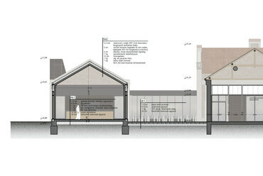 "E" Metszet. Gyulai Kulináris Központ. Kesjár Ákos diplomaterve. 2024. 
