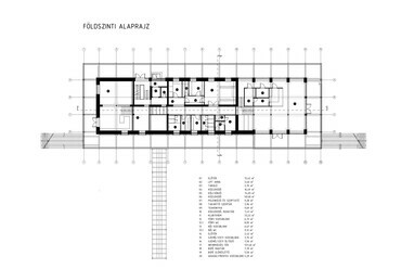 Földszinti alaprajz. A Misina-tető komplex fejlesztése, Pécs. AU.ROOM Építész Műhely Kft. 2023-24.
