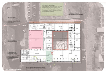 Problématérkép. Multidiszciplináris művészeti és inspirációs központ - MMIK revitalizáció. Zalaegerszeg. Gyarmati Dóra diplomaterve. 2024.
