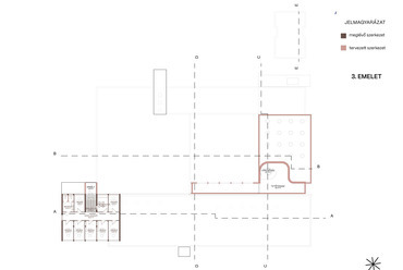 3. emelet alaprajz. Multidiszciplináris művészeti és inspirációs központ - MMIK revitalizáció. Zalaegerszeg. Gyarmati Dóra diplomaterve. 2024.

