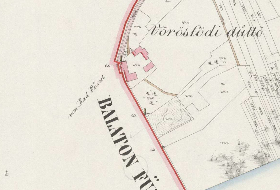 Kataszteri térkép 1860 körül. Forrás: Arcanum
