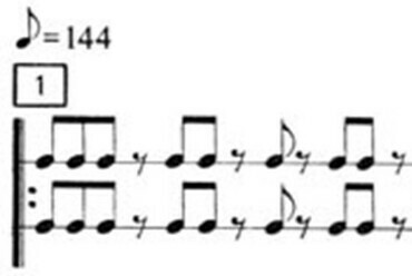 Steve Reich: Clapping Music, 1972. Forrás: Muzsika, 1982. október
