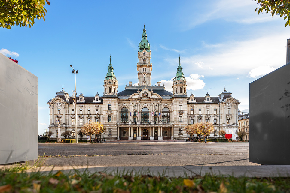 A győri Megyeháza tér és környéke ma. Fotó: Gulyás Attila
