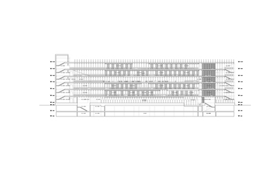 Metszet. HANGING GARDEN. A MÁS Építészek terve. 2024.
