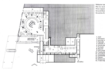 Földszinti alaprajz. Forrás: MÉ, 1968
