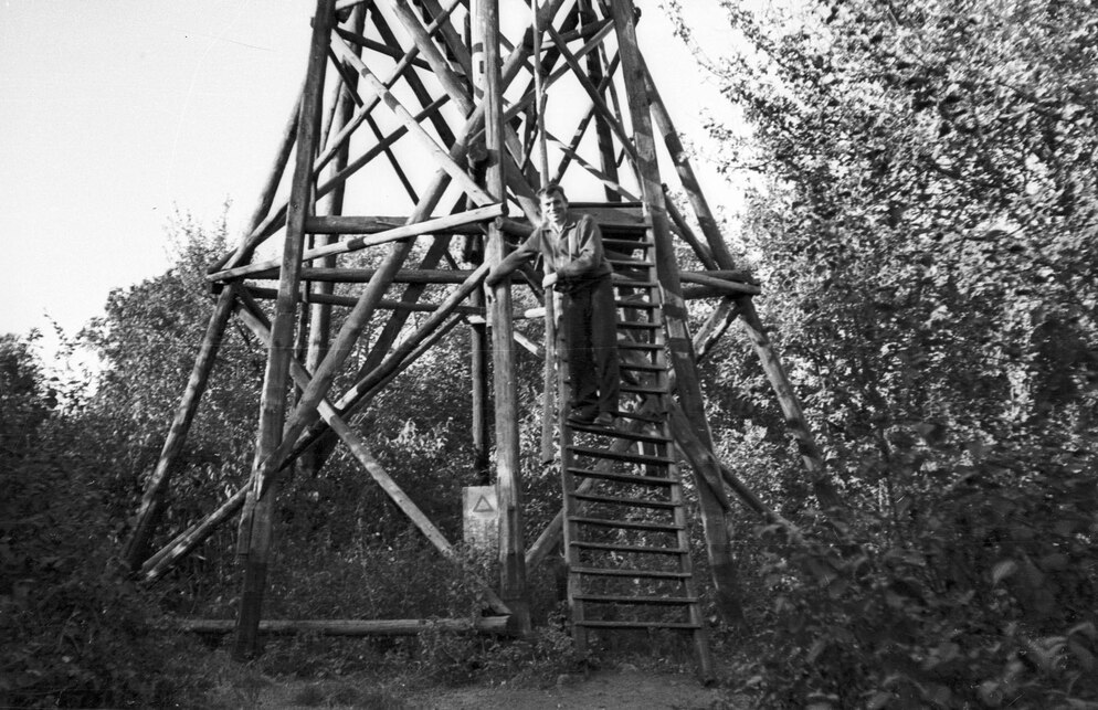 Balatonföldvár móló, kilátó épület, 1937. Forrás: Fortepan 16304 / Fortepan
