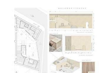 Belsőépítészet. Belvárosi gőz- és kádfürdő. Weimert Evelin diplomamunkája, 2024.
