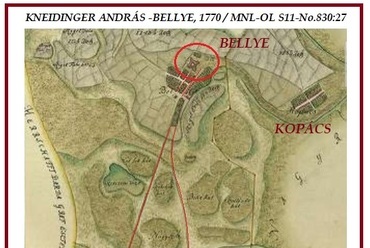 Eszék és Bellye várkastély - Kneidinger András 1770-es térképén
