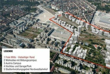 A Nordbahnviertel átnézeti rajza.

© Stadt Wien MA41 ÖBB LBS Redl

