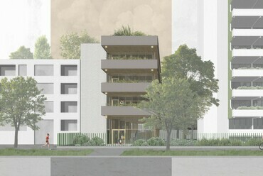 Látványterv a Hungária körút felől

