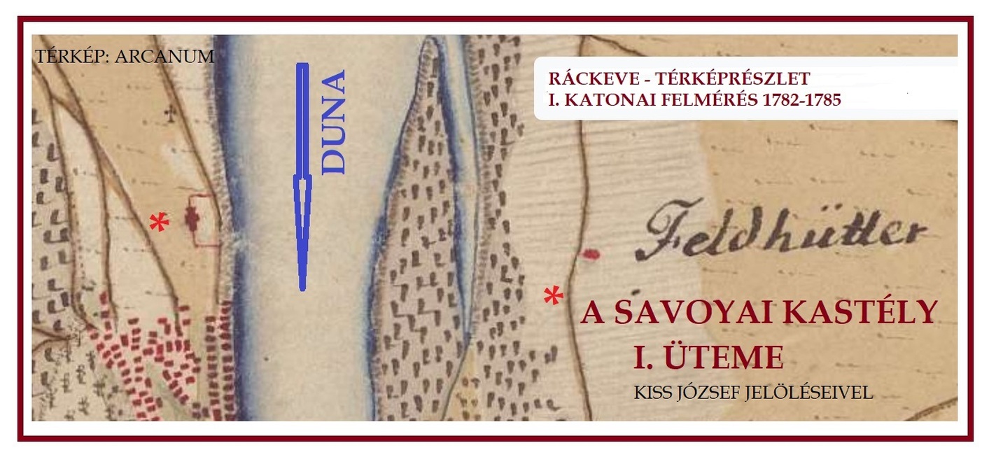 Az I. Katonai Felmérési térképen Ráckeve Savoyai kastély nagyított részlete 1782-1785

- K.J.
