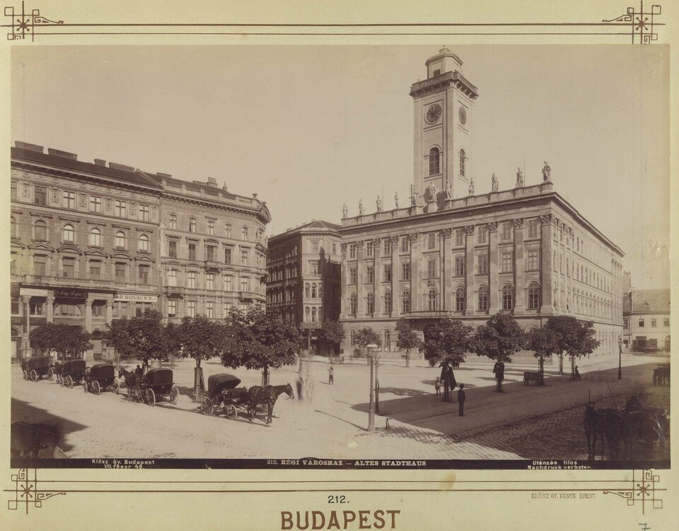 Régi pesti városháza, Városház tér. Forrás: Klösz György // Budapest Főváros Levéltára
