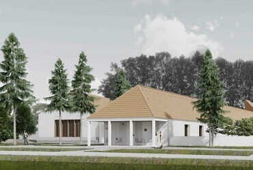 Utcakép. Az SZTR stúdió III. helyezett terve a Himnusz-emlékhely tervpályázatán.

