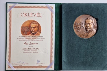 Alpár Ignác-díjat kapott Ács István. Forrás: KÖZTI
