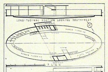 Lubetkin és a Tecton Pingvinúsztatója, 1934, alaprajz és átlós szimmetria
