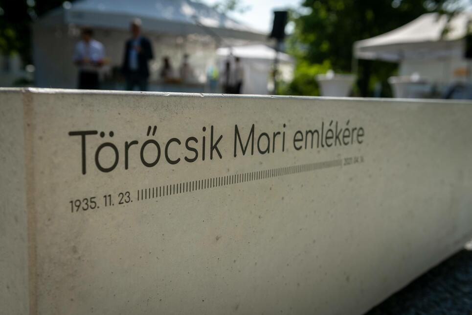 A Törőcsik Mari emlékhely az átadó napján. Fotó: Kiss Viktor / Újbuda
