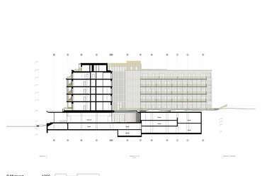 Az Archikon III. helyezést elért pályaműve az MSZMP egykori Villányi úti pártépületének átalakítására
