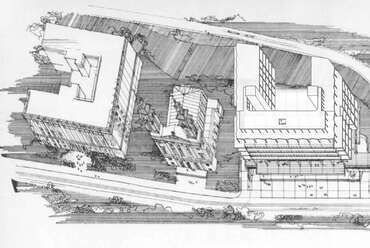 Az Archikon III. helyezést elért pályaműve az MSZMP egykori Villányi úti pártépületének átalakítására
