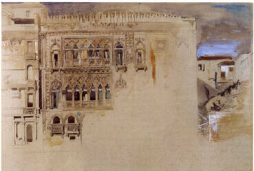John Ruskin: Ca D’Oro, vázlat, 1845.
