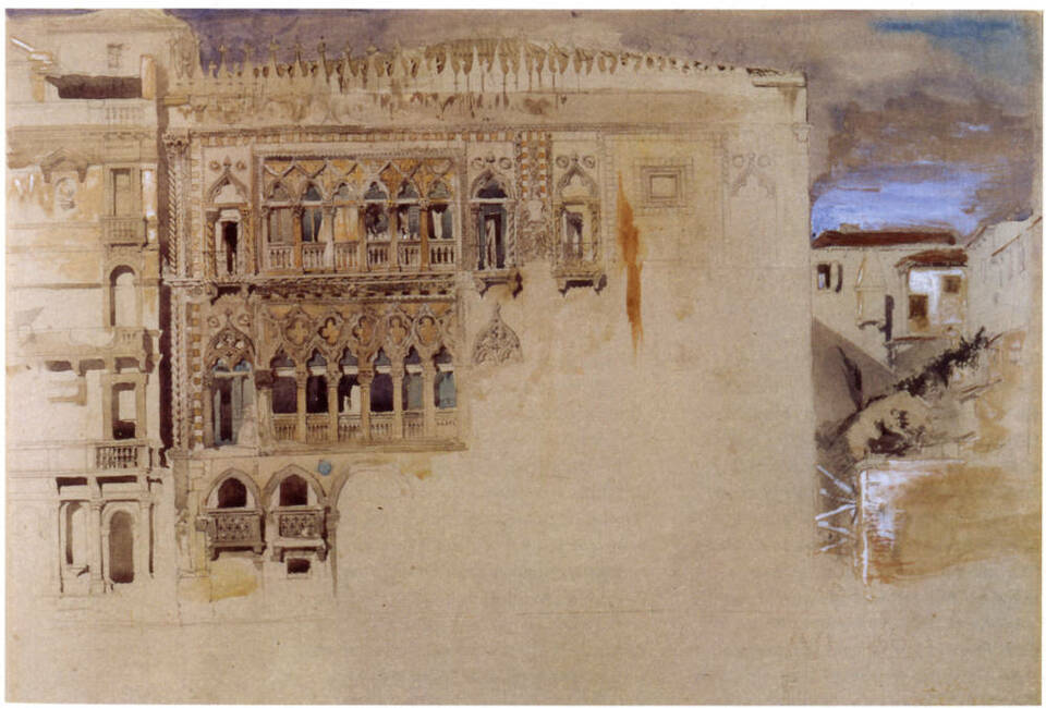 John Ruskin: Ca D’Oro, vázlat, 1845.
