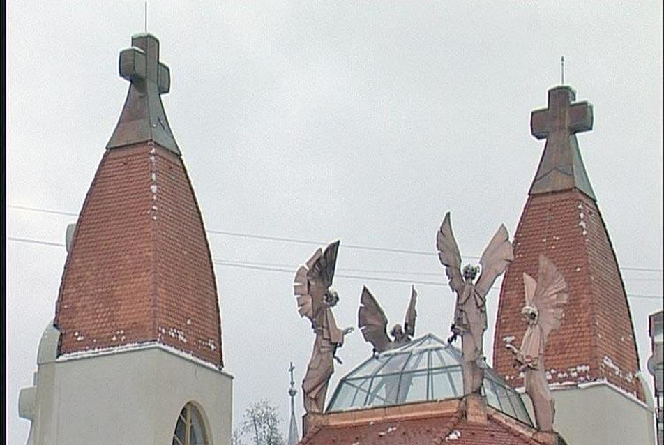 Csíkszereda (Erdély, Románia), katolikus templom, 2001