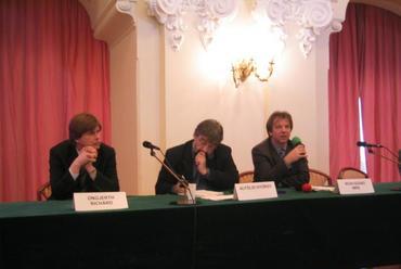Balról  Ongjerth Richárd, Alföldi György és Ikvai-Szabó Imre