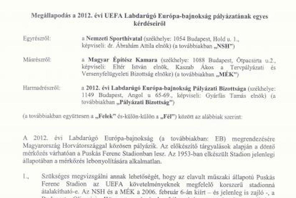 A 2012. évi UEFA Labdarúgó EB pályázatához