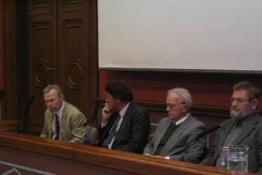 A Közgyűlés elnöksége: balról Bolberitz Henrik, Reischl Gábor, Winkler Barnabás, Roth János