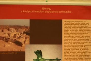 Sármégyen - Kalocsa közelében - a középkori templom alapfalainak bemutatása