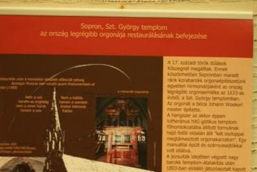 a soproni Szt. György templomban az ország legrégebbi orgonája