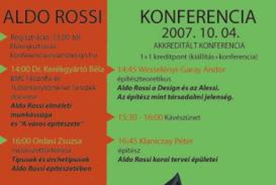 Aldo Rossi / Építészet és design konferencia
