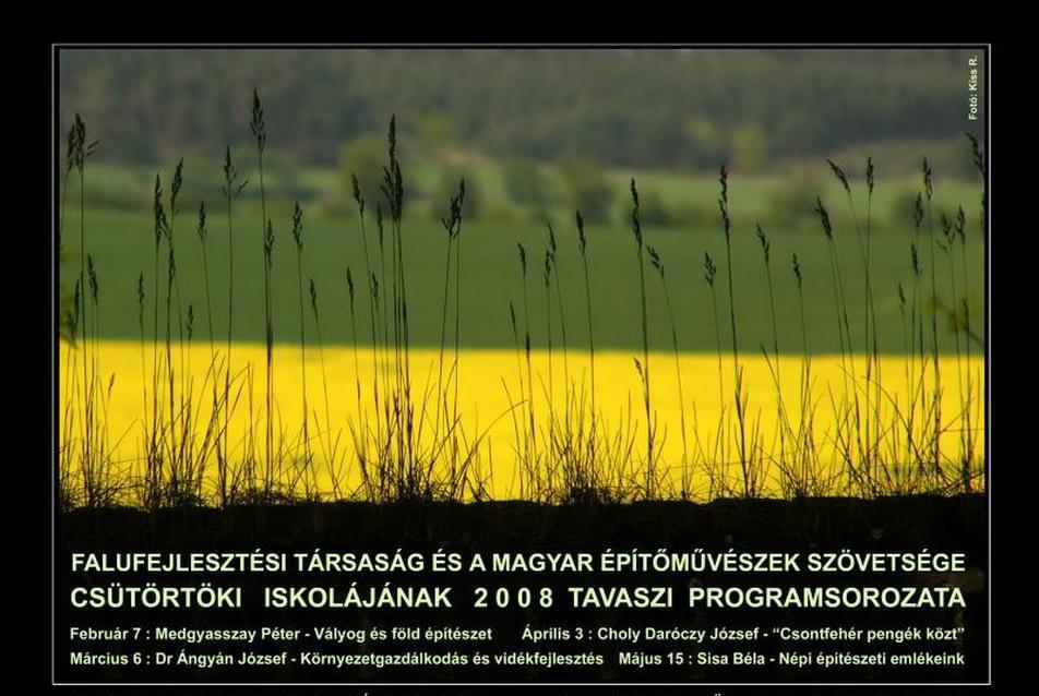 Csütörtöki Iskola/ 2008 tavasz - faluszeminárium a MÉSZ székházban