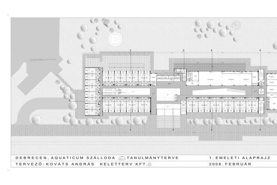 Aquaticum szálloda 1. emelet alaprajz
