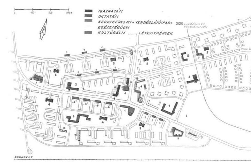 Uránváros intézményhálózati terve, 1959