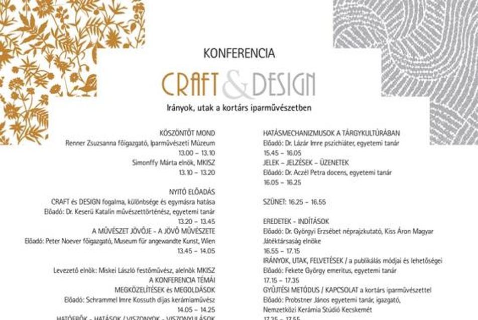 Craft & Design konferencia