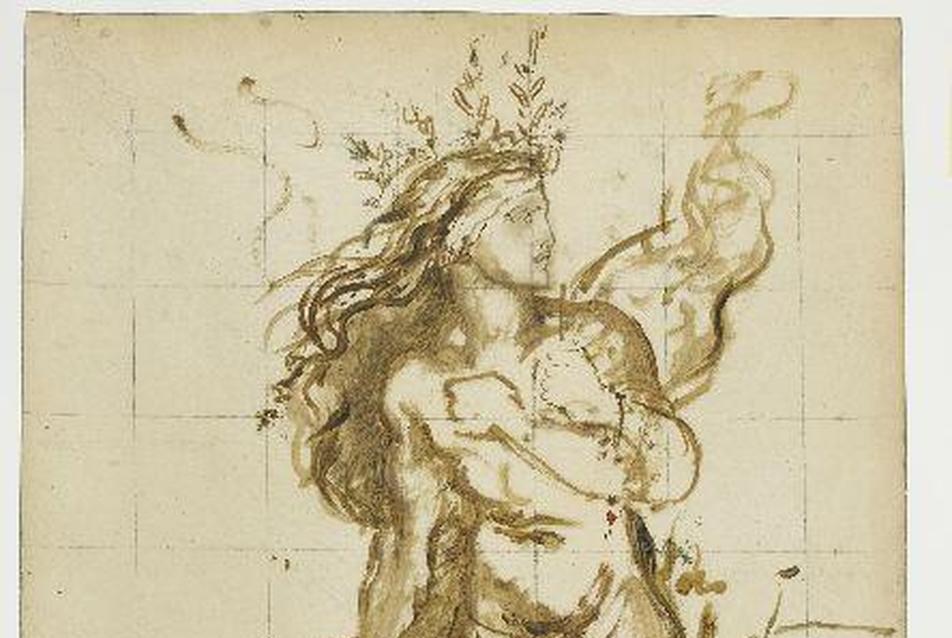 Herkules grafit és olaj akvarell-kiemelésekkel, pauszpapír papírra ragasztva, 69,5 x 48,8 cm © RMN, René-Gabriel Ojéda