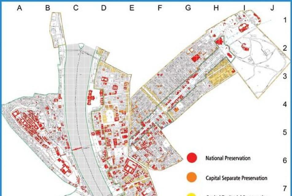 Budapest világörökségi térképe 2001