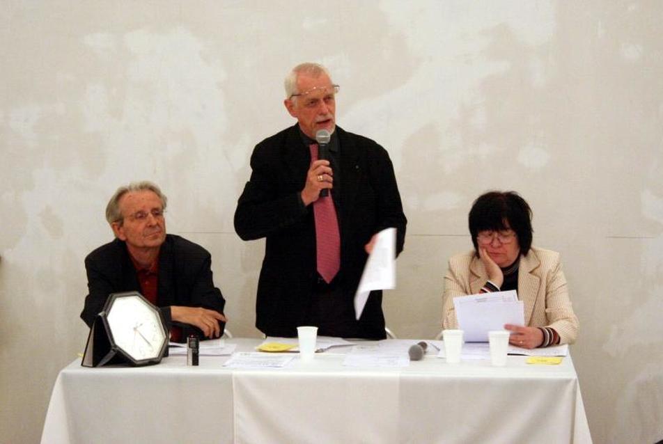 Mónus János, Bálint Imre, O.Ecker Judit / BÉK küldöttgyűlés a FUGÁ-ban; fotó vm