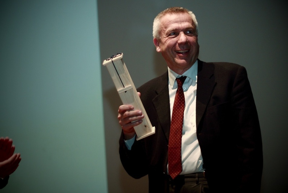 Hannes Böhringer a díjjal / fotó: Taskovics Dorka